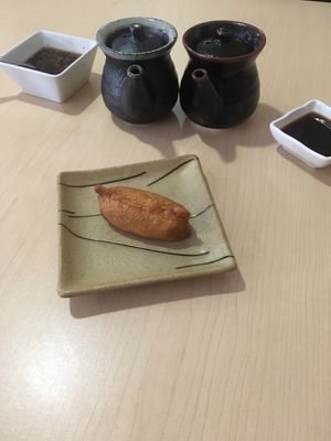 Inari, tofu bag with rice  at Yamamoto in Cancun