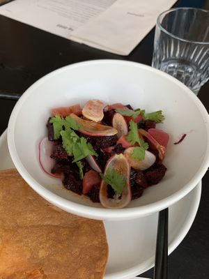 Beet ceviche  at Comune in Columbus