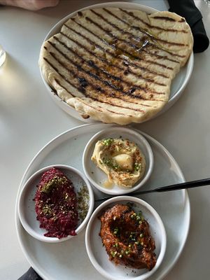 Bread + spread  at Comune in Columbus