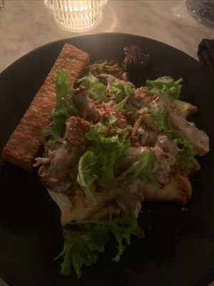 (Don’t remember the name) cabbage dish with mushrooms and fried polenta  at Comune in Columbus