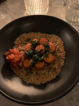 (Don’t remember the name) carrot entree  at Comune in Columbus