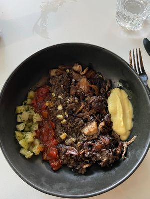 (Don’t remember the name) mushroom bowl entree  at Comune in Columbus