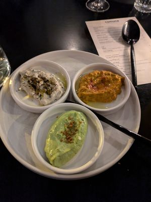 Bread + spread at Comune in Columbus