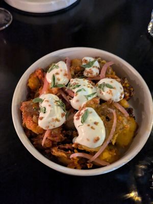 Crispy potatoes at Comune in Columbus