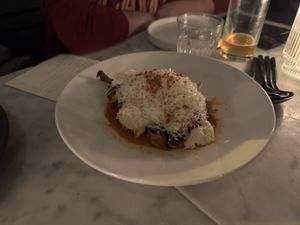 Lasagna with cashew cheese  at Comune in Columbus