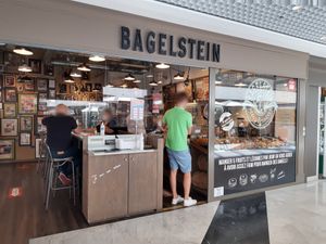 Exterior inside mall at Bagelstein in Geneva
