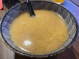 Spicy miso soup   at Umai Mi in Newcastle Upon Tyne