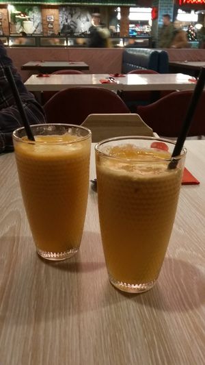 Apple, orange and ginger juice at Umai Mi in Newcastle Upon Tyne