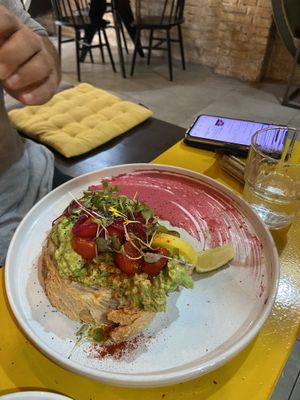 Avocado toast 🥑  at Hammock Juice Station in Barcelona