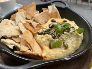 Hummus   at Hammock Juice Station in Barcelona