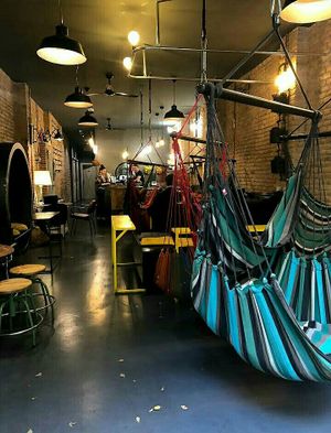 nice interior at Hammock Juice Station in Barcelona