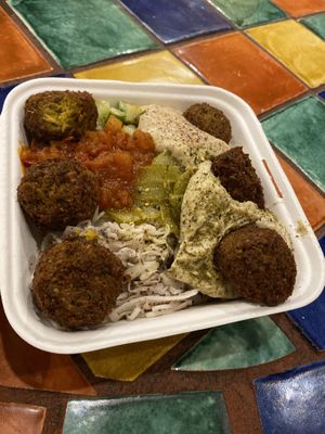 Falafel bowl at Za'atar in Bellingen
