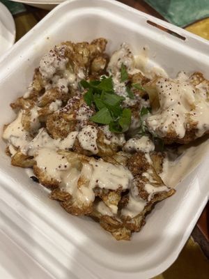 Fried cauliflower   at Za'atar in Bellingen