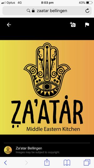 Za’atar middle eastern Bellingen sign at Za'atar in Bellingen