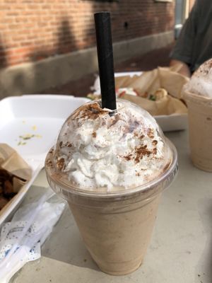Pumpkin spice milkshake - amazing!!! at VegOut in Bethlehem