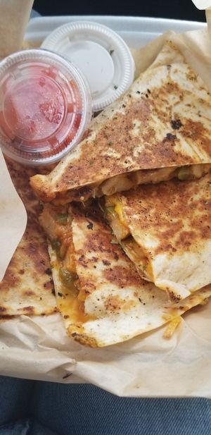 Bbq chicken quesadilla at VegOut in Bethlehem