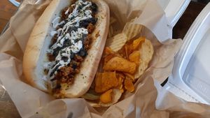 Chili cheese dog at VegOut in Bethlehem