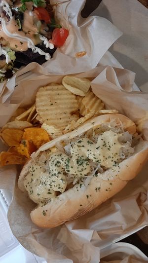 Saurkraut and beyond sausage at VegOut in Bethlehem