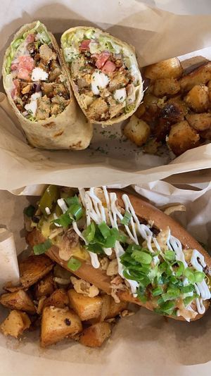 Cheesesteak and wrap. 12/10 for both  at VegOut in Bethlehem