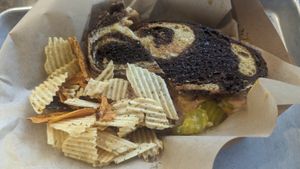 Tofu Ruben sandwich at VegOut in Bethlehem