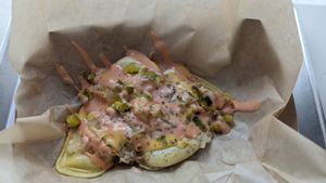 Ruben pierogi at VegOut in Bethlehem