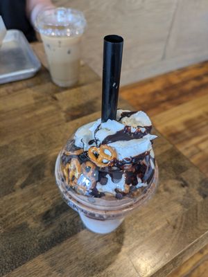 Shake of the week - Chocolate covered Pretzel & Oreo shake at VegOut in Bethlehem