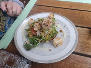 Vegan breakfast bagel at 63 Degrees in Geelong West