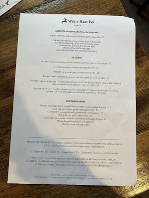Main menu 2  at The White Hart Country Inn in Hawes