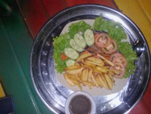 Vegetables lok lack at Reggae Bar and Restaurant in Banlung