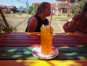 Iced tea at Reggae Bar and Restaurant in Banlung