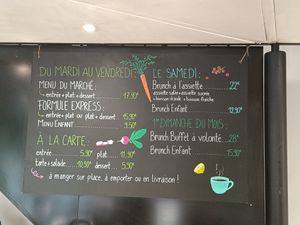 Menu at Numero Dix in Saint-etienne