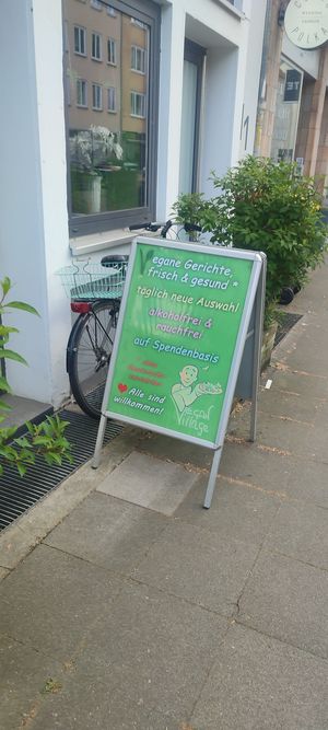 sign at Vegan Village in Hannover