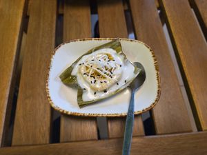 Kürbis-Kokos-Kuchen at Vegan Village in Hannover