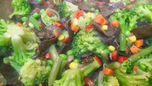 Fresh Veggies for the lunch buffet :-) at Vegan Village in Hannover