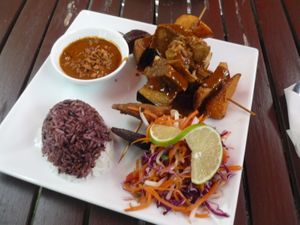 Tofu vegetable stick at Vegan Village in Hannover