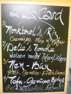Menu at Vegan Village in Hannover