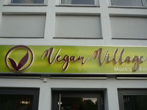Outside at Vegan Village in Hannover