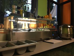 salad bar at Vegan Village in Hannover