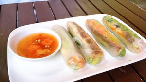 summer rolls at Vegan Village in Hannover