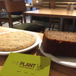 vegan banana bread and vegan almond lemon cookie  at The Plant Cafe Organic - Marina Cafe in San Francisco