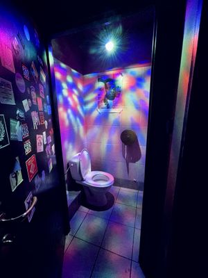 This is pretty extra, but I love it. Feminine hygiene products are available for free in the bathroom   at House of Seitan in Gdansk