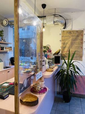 Order at the counter. Menu is only in Polish, but the person working offered to translate and stepped me through everything! at House of Seitan in Gdansk
