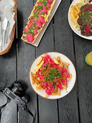 The loaded fries at House of Seitan in Gdansk