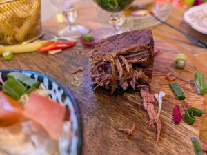 3D-printed steak at House of Seitan in Gdansk