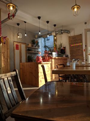 Inside the restaurant at House of Seitan in Gdansk