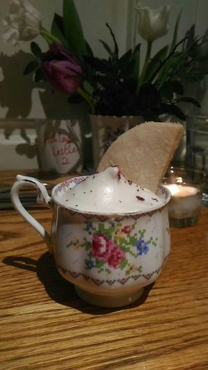 Deconstructed banana and coconut pie at Inner Light Kitchen in Halifax