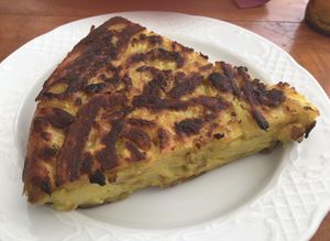 Vegan tortilla  at Govindas in Tenerife