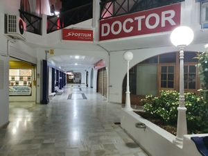 Govinda's is at the end of the corridor at Govindas in Tenerife