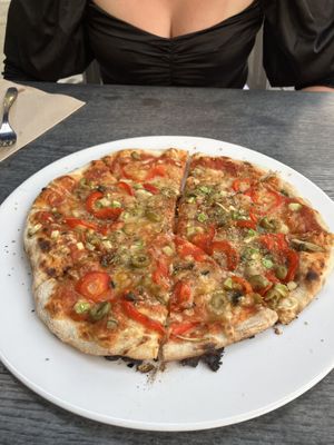 Vegan Vegetal pizza   at Govindas in Tenerife