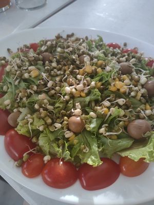 Salad at Govindas in Tenerife